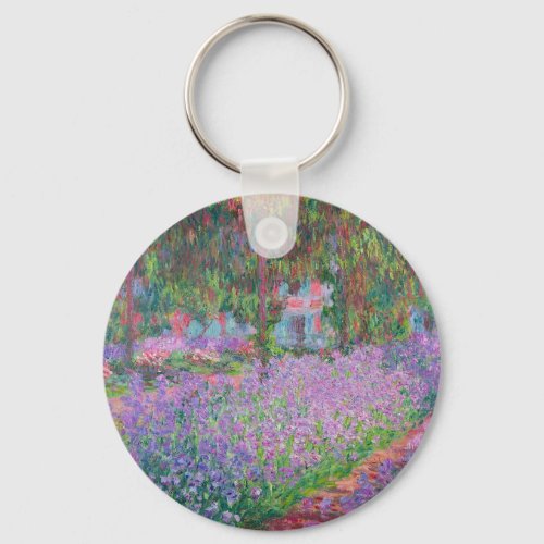 Artists Garden at Giverny by Claude Monet Keychain