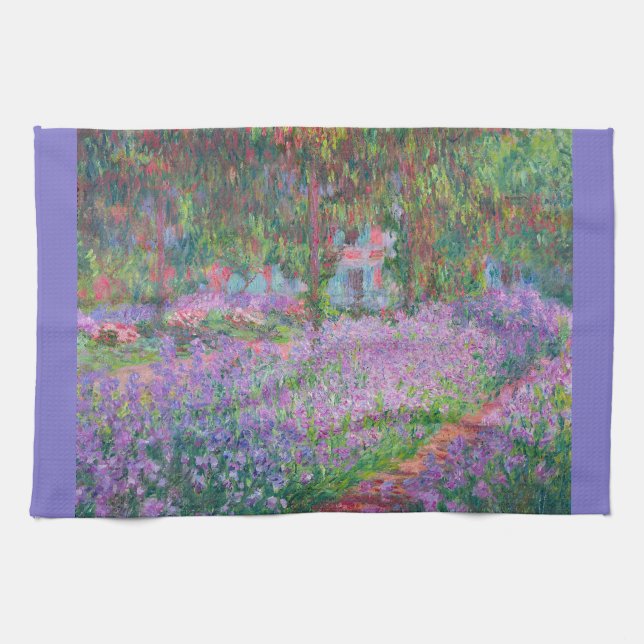 Artist's Garden at Giverny by Claude Monet Kitchen Towel (Horizontal)
