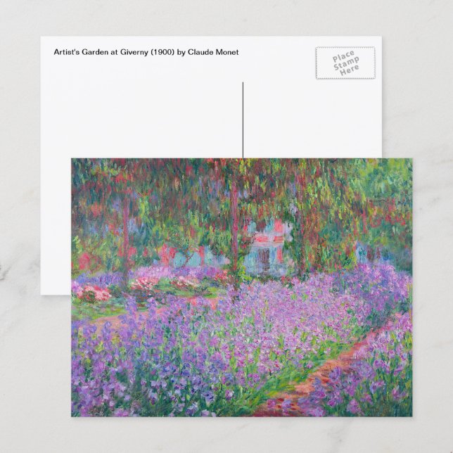 Artist's Garden at Giverny by Claude Monet Postcard (Front/Back)