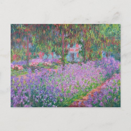 Artists Garden at Giverny by Claude Monet Postcard