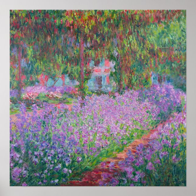 Artist's Garden at Giverny by Claude Monet Poster (Front)