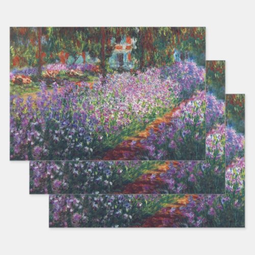 Artists Garden at Giverny by Claude Monet Wrapping Paper Sheets