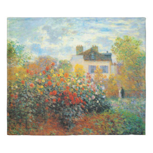 Artist's Garden in Argenteuil Monet Fine Art Duvet Cover
