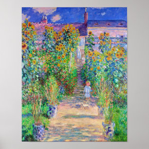 Artist's Garden, Monet Poster