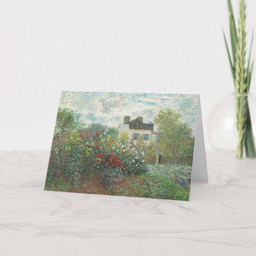 Artists Garden Renoir Impressionist Painting Card