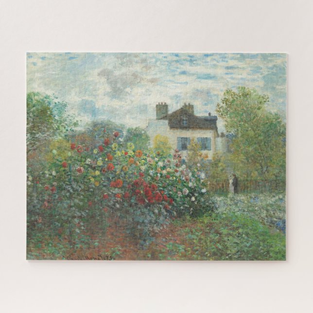 Artist's Garden Renoir Impressionist Painting Jigsaw Puzzle (Horizontal)