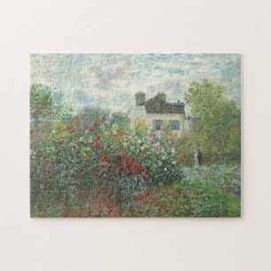 Artist's Garden Renoir Impressionist Painting Jigsaw Puzzle