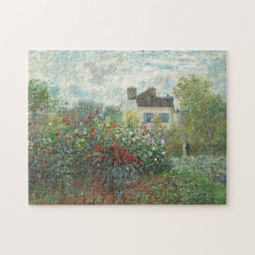 Artists Garden Renoir Impressionist Painting Jigsaw Puzzle