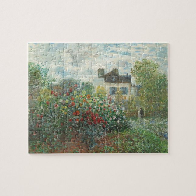 Artist's Garden Renoir Impressionist Painting Jigsaw Puzzle (Horizontal)