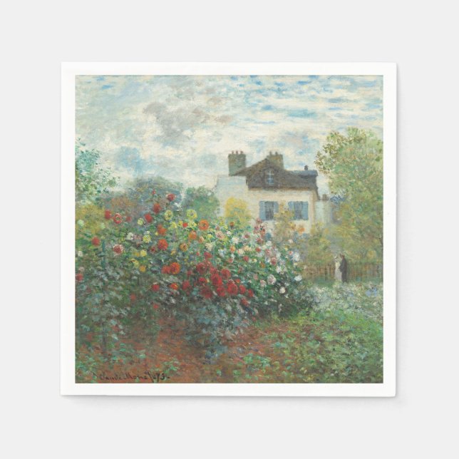 Artist's Garden Renoir Impressionist Painting Napkins (Front)