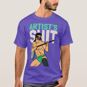 Artists Hipster Mullet Wrestler Mustache Absurd Hu T-Shirt