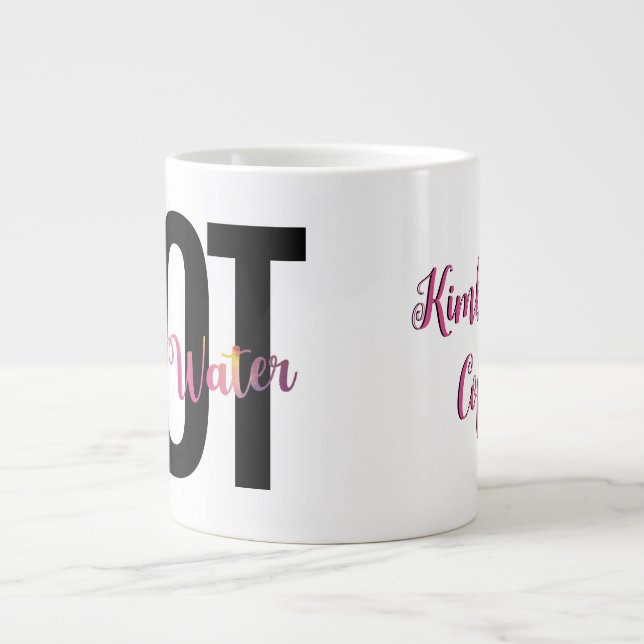 Artist's Humor, Coffee NOT Paint Water Funny  Giant Coffee Mug (Front)