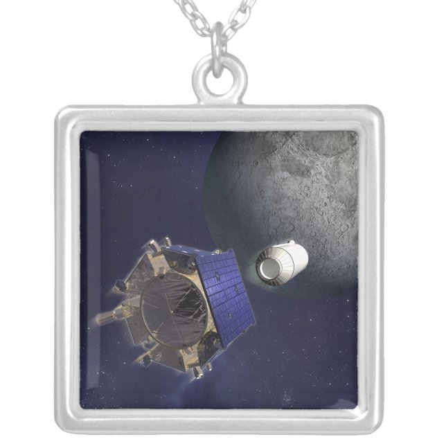 Artist's Illustration Silver Plated Necklace (Front)