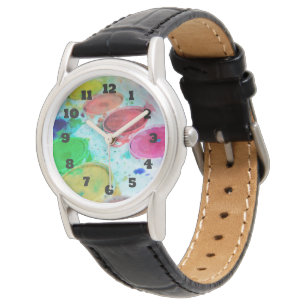 Artists Multicolored Watercolor Paint Palette Watch