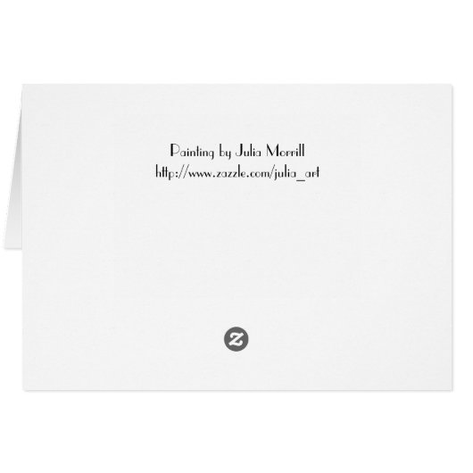 Artist's Note Card (Back Horizontal)