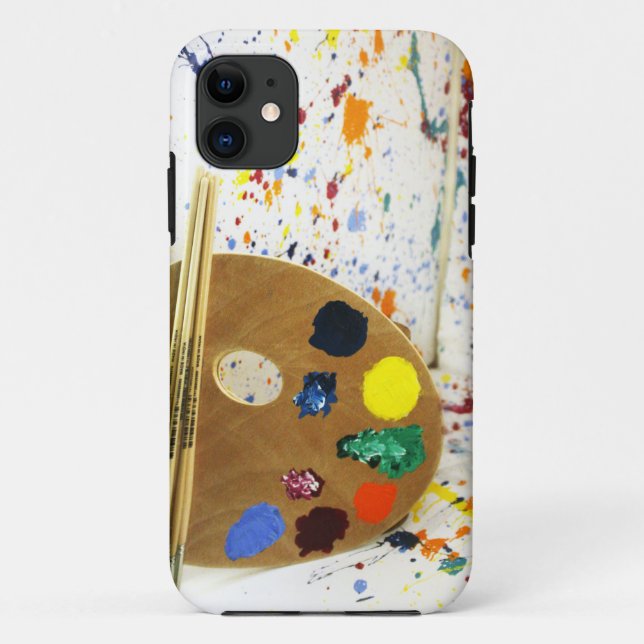 Artists Paint Splatter And Palette of Paint Case-Mate iPhone Case (Back)