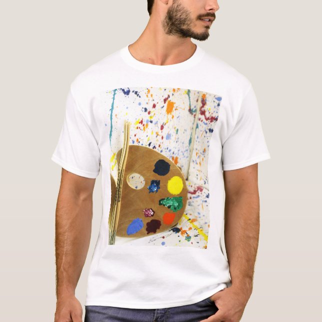 Artists Paint Splatter And Palette of Paint T-Shirt (Front)