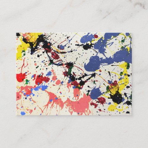 Artists Paint Splatter Background Business Cards