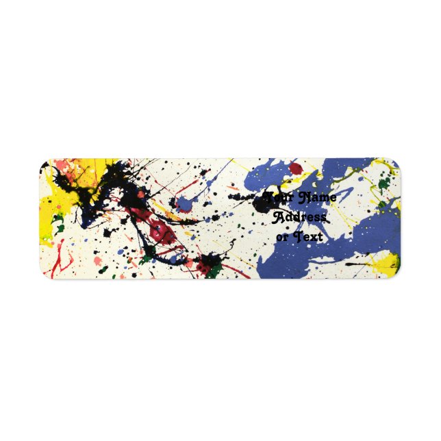 Artists Paint Splatter Background Label (Front)