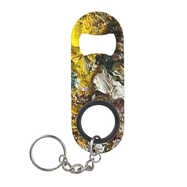 Artist's palette #1 keychain bottle opener (Front)