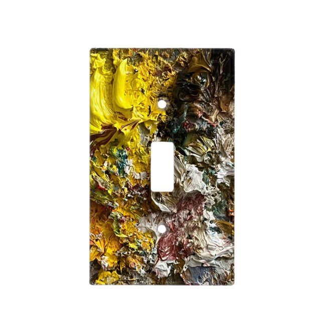 Artist's palette #1 light switch cover (Front)