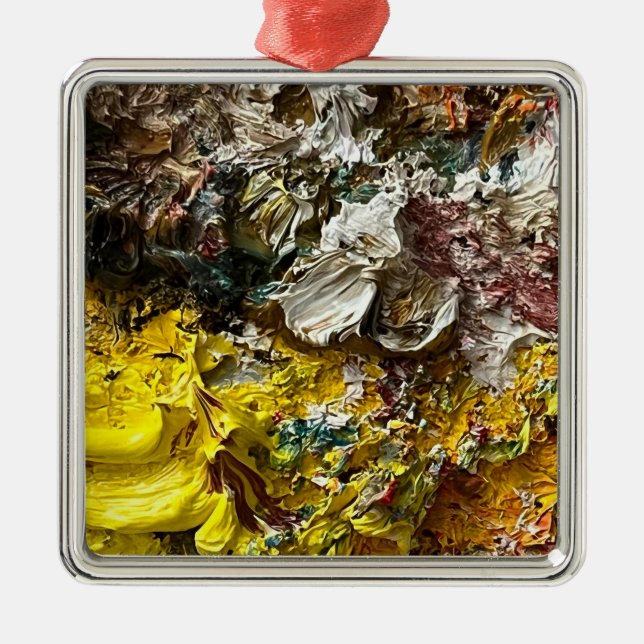 Artist's palette #1 metal ornament (Front)
