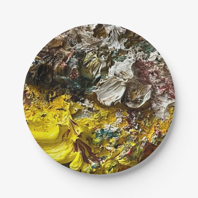 Artist's palette #1 paper plates (Front)