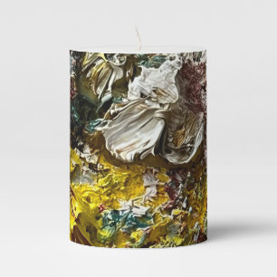 Artist's palette #1 pillar candle