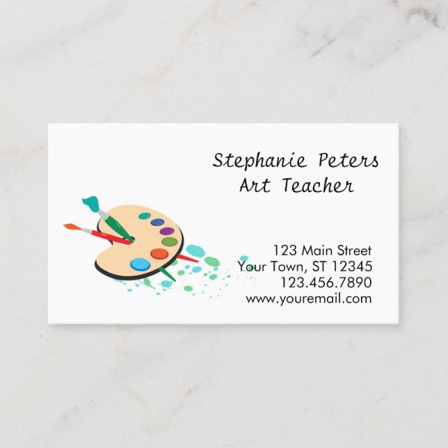 Artist's Palette Business Card (Front)