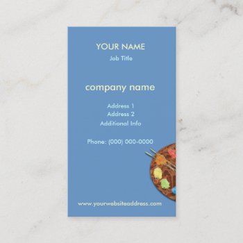 Artist's Palette Business Card by profilesincolor at Zazzle