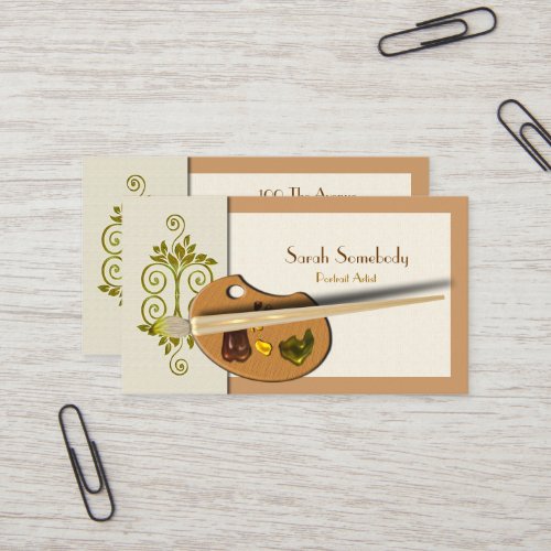 Artists Palette Graphic Profile Card Business Card