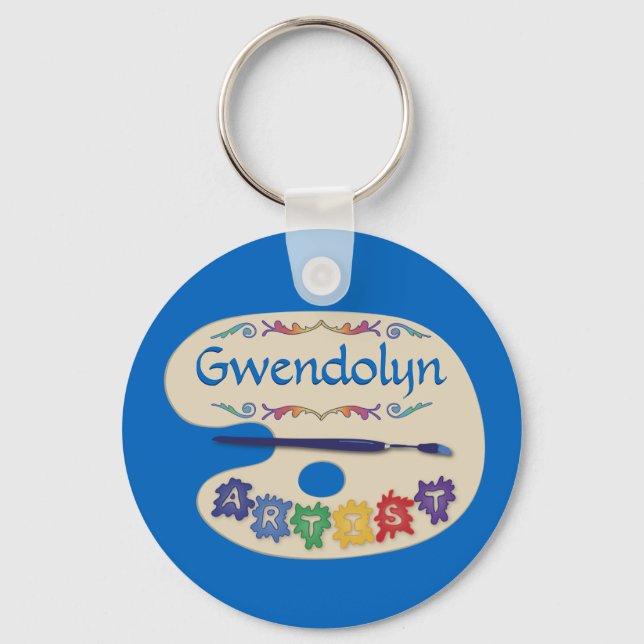 Artists Palette  Keychain (Front)