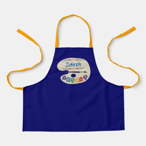 Artists Palette Kids Painting Smock Apron