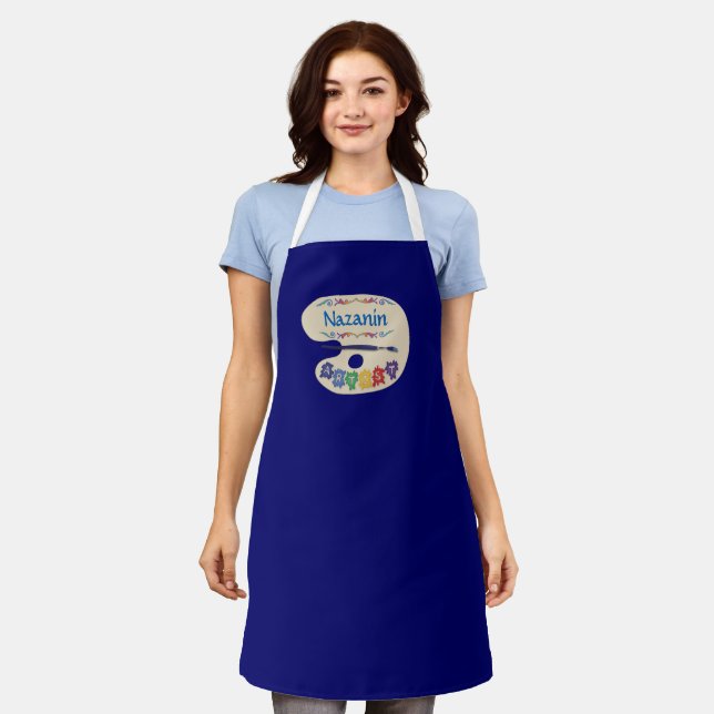 Artists Palette Painters Smock Apron (Worn)