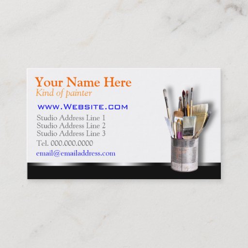 Customizable Artist's Profile Card Business Cards