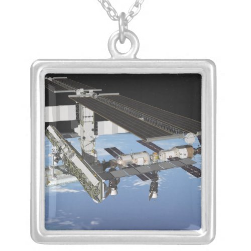 Artists rendering silver plated necklace