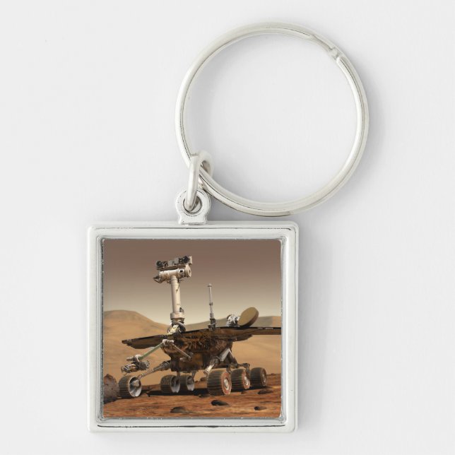 Artist's Rendition of Mars Rover Keychain (Front)