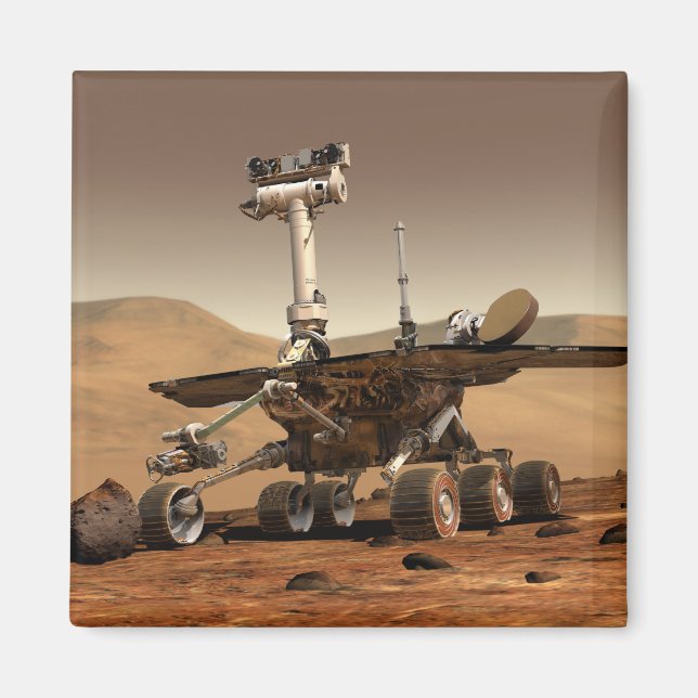 Artist's Rendition of Mars Rover Magnet (Front)