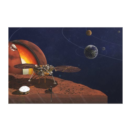 Artists Rendition Of The Insight Lander Canvas Print