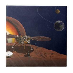Artist's Rendition Of The Insight Lander. Ceramic Tile