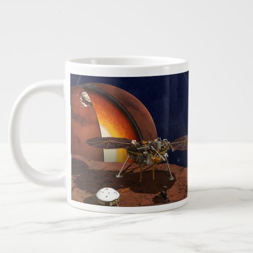 Artists Rendition Of The Insight Lander Giant Coffee Mug