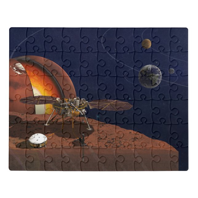 Artist's Rendition Of The Insight Lander. Jigsaw Puzzle (Puzzle Horizontal)