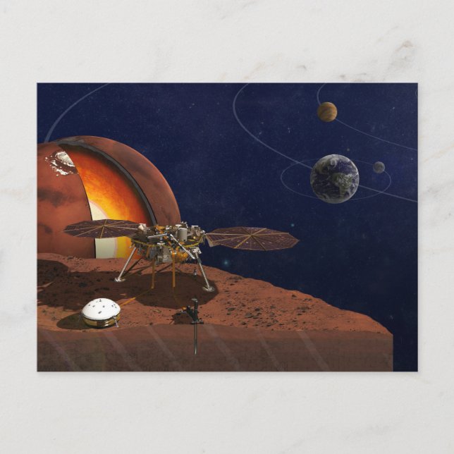 Artist's Rendition Of The Insight Lander. Postcard (Front)