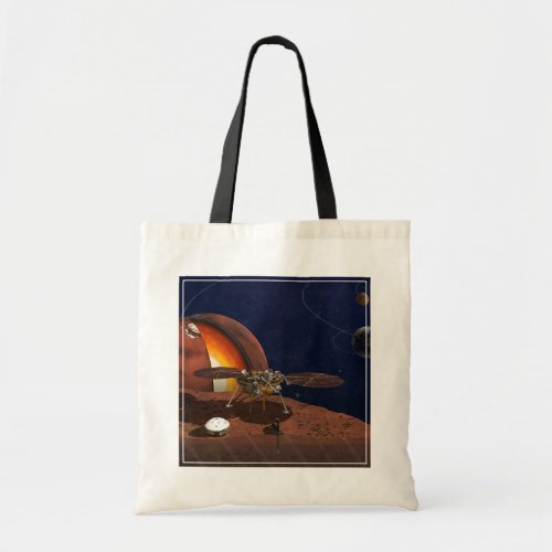 Artists Rendition Of The Insight Lander Tote Bag