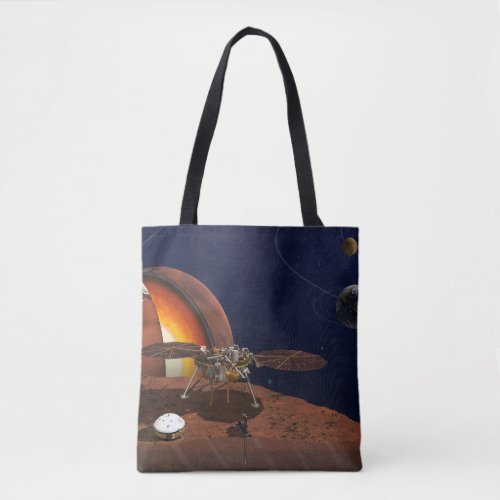 Artists Rendition Of The Insight Lander Tote Bag