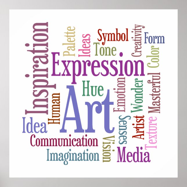 Artist's Studio Colorful Creative Inspirations Poster (Front)