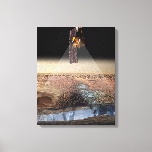 Artist's View of Odyssey Detecting Ice Canvas Print (Front)