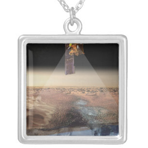 Artist's View of Odyssey Detecting Ice Silver Plated Necklace