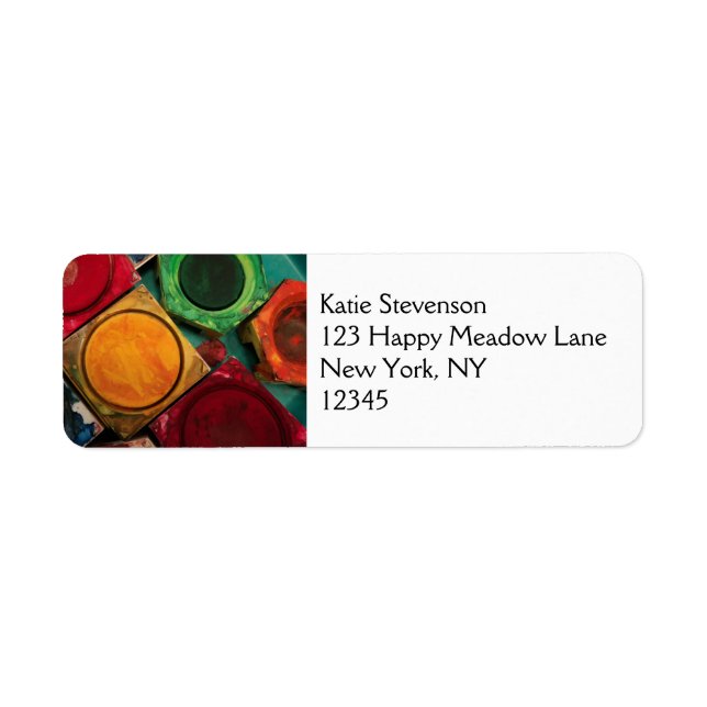 Artists Watercolor Paint Box Palette Label (Front)