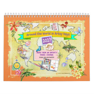 Artists Watercolor Travel Journal 2027 Calendar